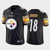 Nike Steelers 18 Diontae Johnson Black Team Big Logo Vapor Untouchable Limited Jersey Dzhi,baseball caps,new era cap wholesale,wholesale hats